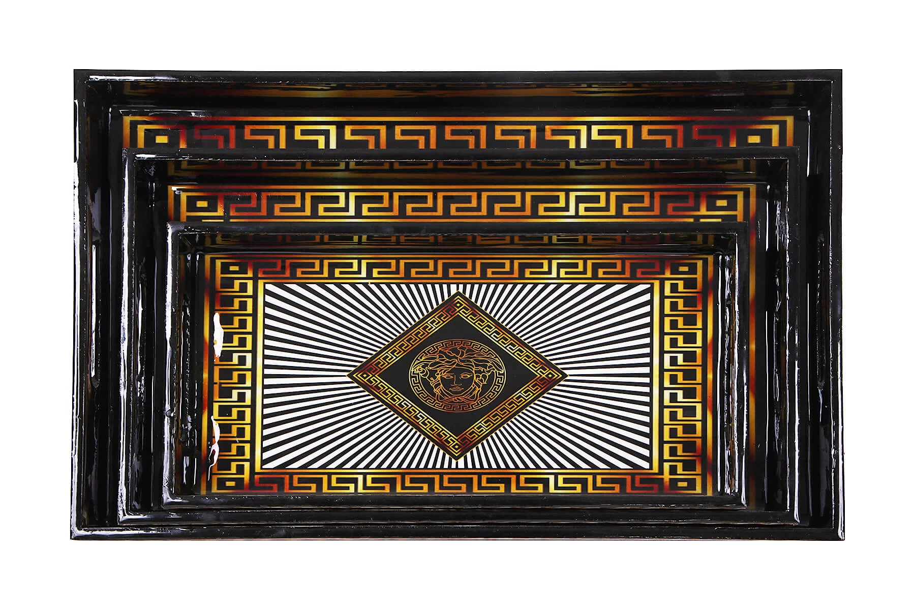 FACE DESIGN SERVING TRAYS SET OF 3 - Image 5