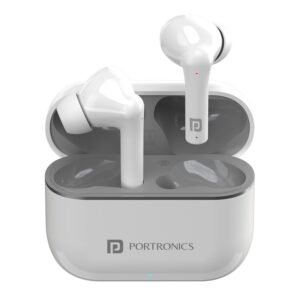 Portronics Harmonics Twins S6 Smart TWS Earbuds,50Hrs Playtime, Auto ENC,ASAP Charge,5.3v Bluetooth
