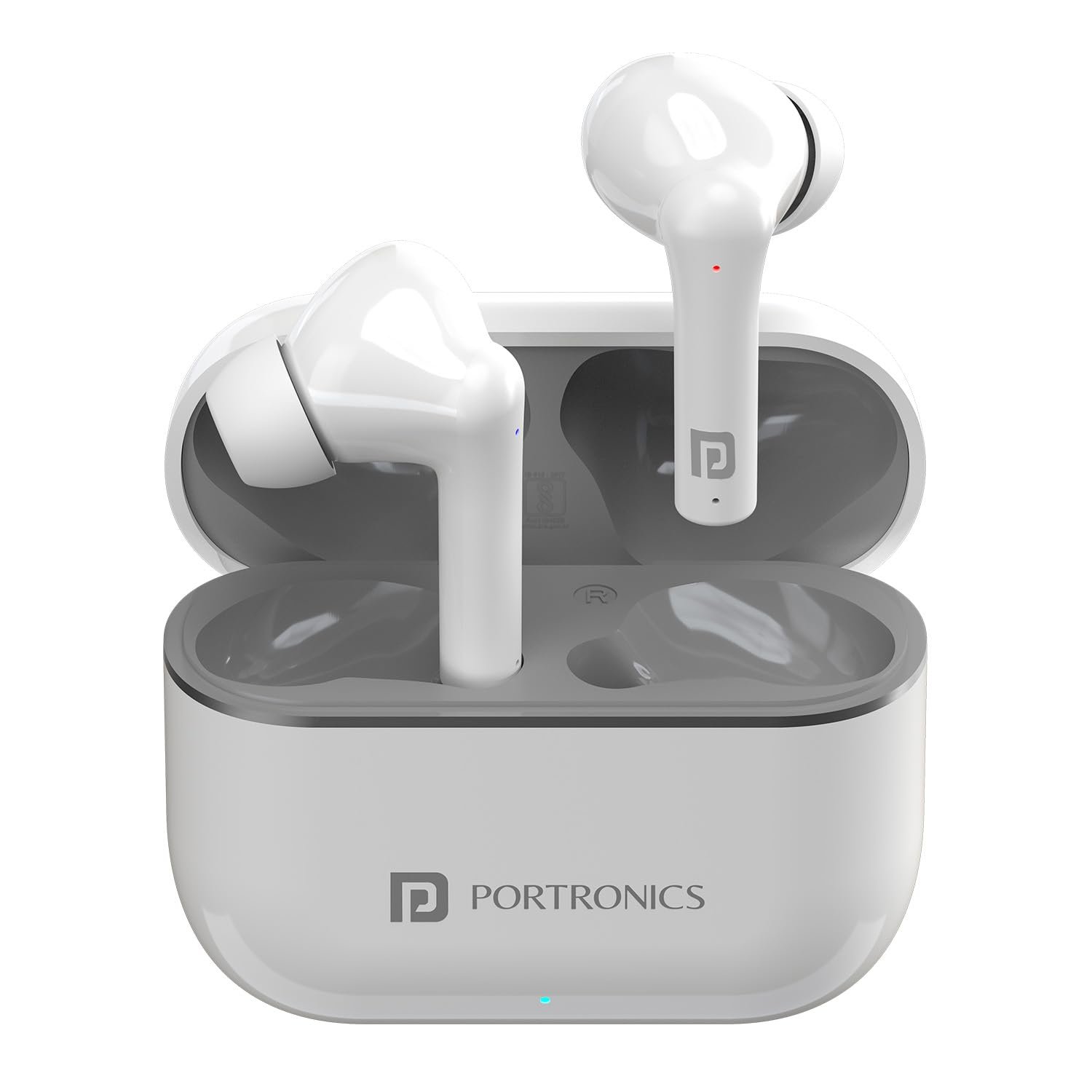 Portronics Harmonics Twins S6 Smart TWS Earbuds,50Hrs Playtime, Auto ENC,ASAP Charge,5.3v Bluetooth