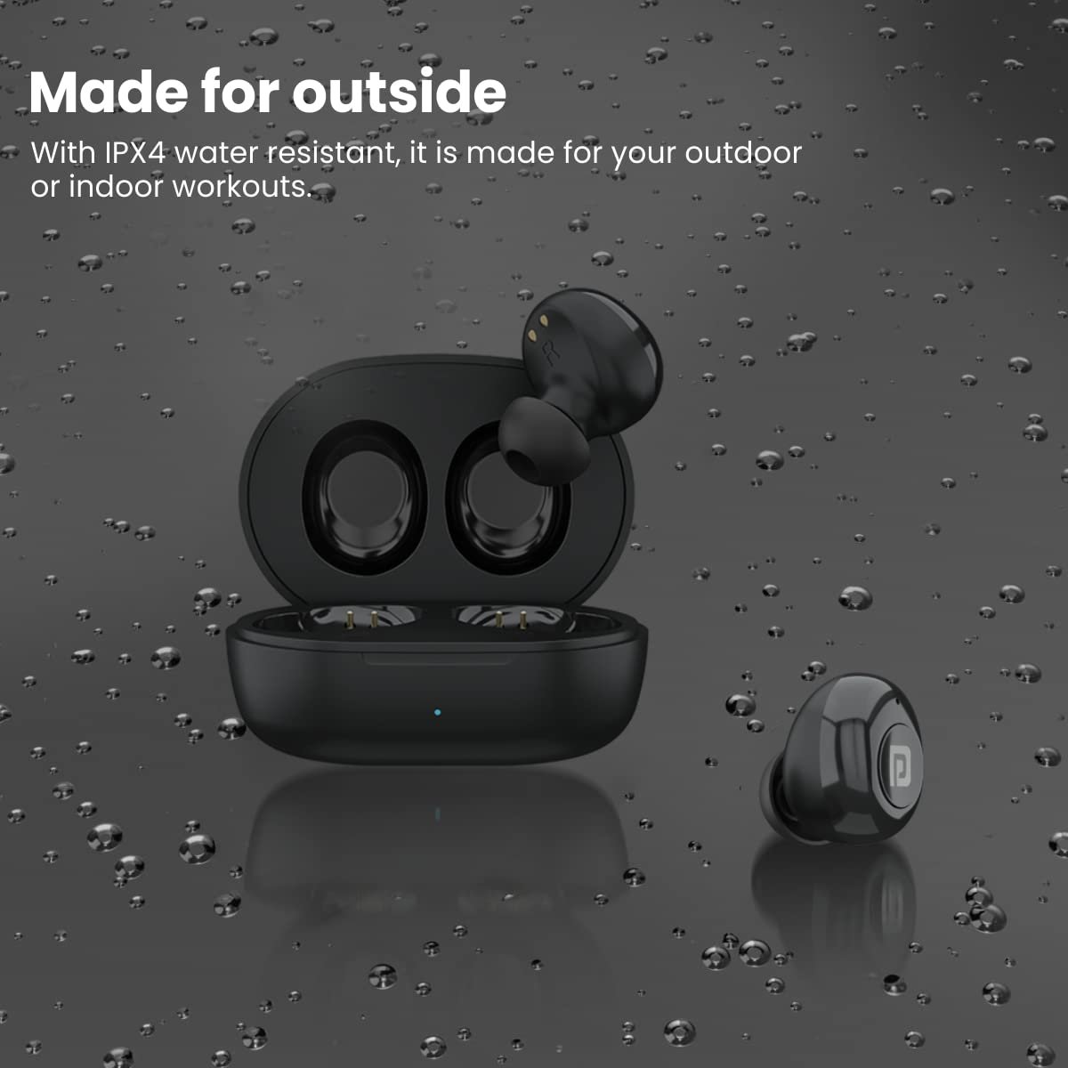 Portronics Harmonics Twins S3 Smart TWS Earbuds,20 Hours Playtime, Booming Bass Bluetooth - Image 2