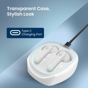 Portronics Harmonics Twins S11 Gaming Earbuds with Long Playtime,TWS Low Latency,Auto ENC Quad 4 Mics