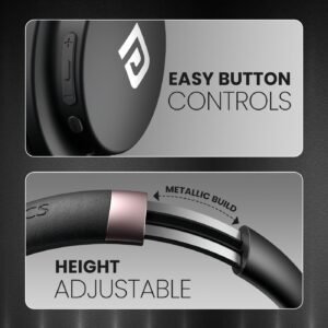 Portronics Muffs M3 Over Ear Headphones with ANC Enabled, Upto 40 Hours Playtime, in-Built Mic