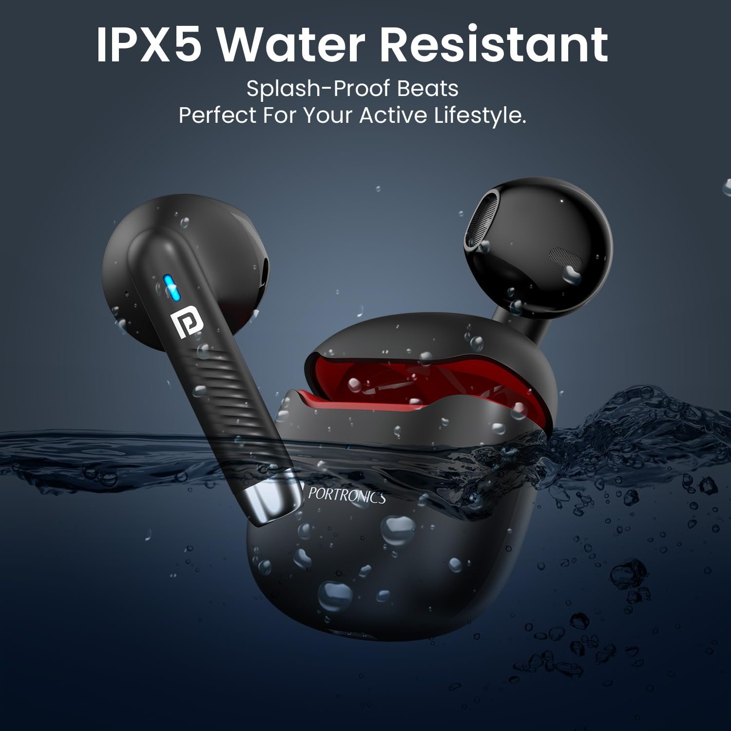 Portronics Harmonics Twins S12 in Ear TWS Earbuds with Mic, 24H Playtime - Image 6