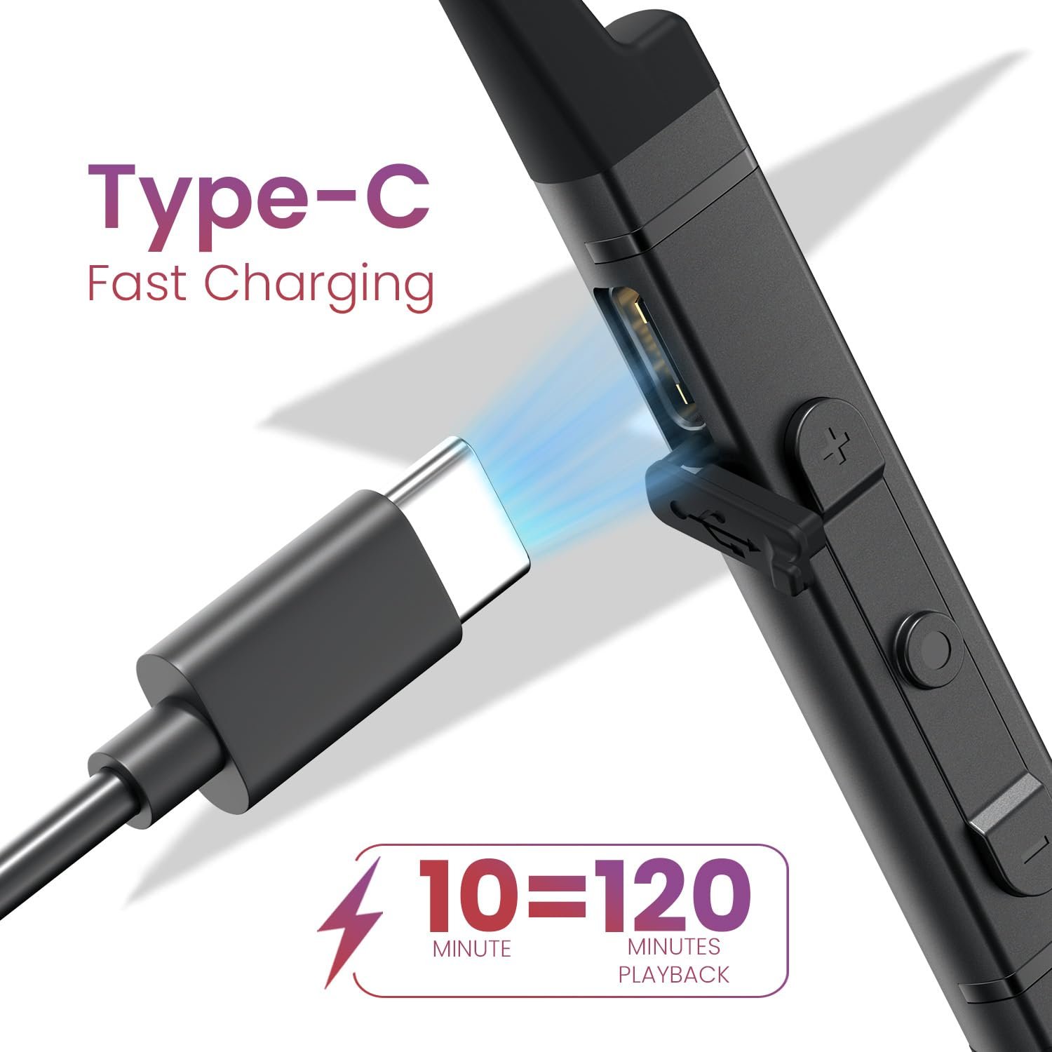 Portronics Harmonics Z9 Bluetooth Neckband With Mic,40Hrs Playtime,Metal Finish,BT 5.3V Bluetooth - Image 5