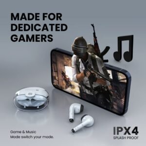 Portronics Harmonics Twins S4 Smart TWS Earbuds with Hall Switch Feature, 16Hrs Playtime, Type C Charging