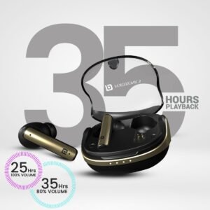 Portronics Harmonics Twins S7 Smart TWS Earbuds, 35Hrs Playtime, Quad Mics, Auto ENC, 5.3v Bluetooth
