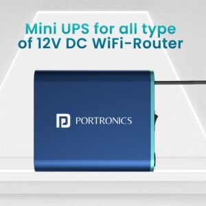 Portronics Power Plus Advanced Mini Router UPS for 12V DC WiFi Router Broadband Modem, 4 Hours Playback
