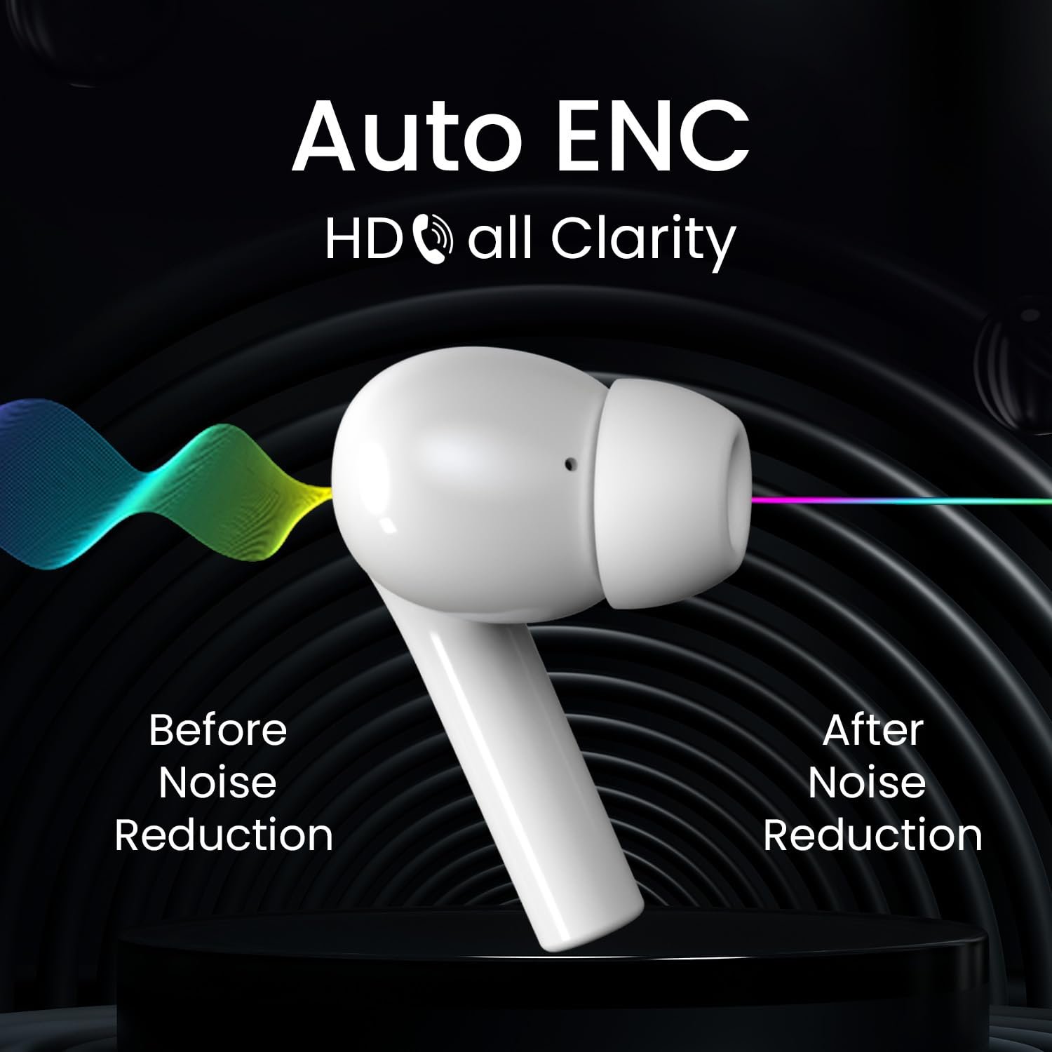 Portronics Harmonics Twins S6 Smart TWS Earbuds,50Hrs Playtime, Auto ENC,ASAP Charge,5.3v Bluetooth - Image 5