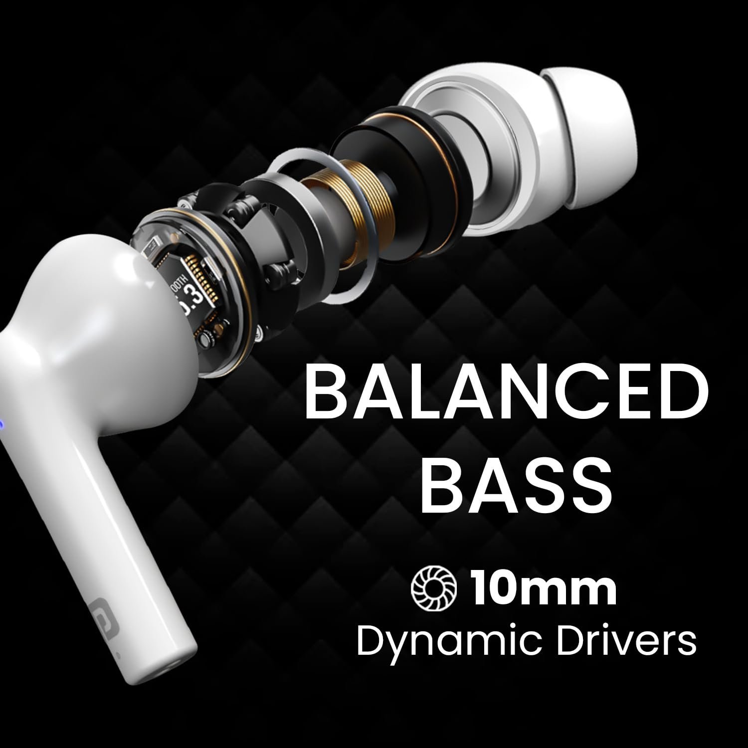 Portronics Harmonics Twins S6 Smart TWS Earbuds,50Hrs Playtime, Auto ENC,ASAP Charge,5.3v Bluetooth - Image 4