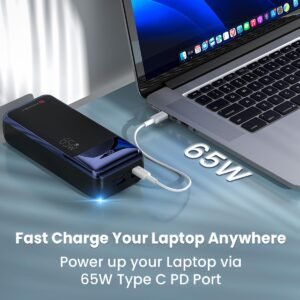 Portronics 27000 mAh 65 W Power Bank (Lithium Polymer, Fast Charging for Mobile, Laptop)