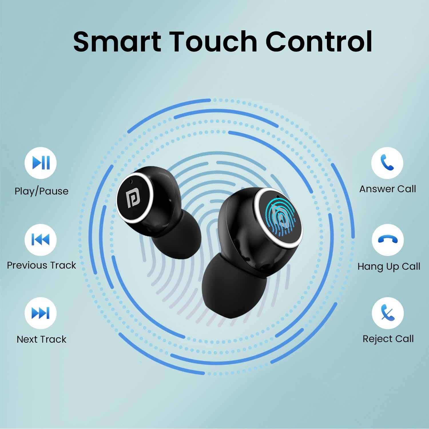 Portronics Harmonics Twins S13 in Ear Earbuds With Mic,24H Playtime - Image 4