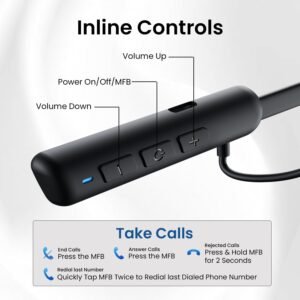 Portronics Harmonics Z10 In Ear Headphone With Mic,35Hr Playtime,Type C Charging Bluetooth