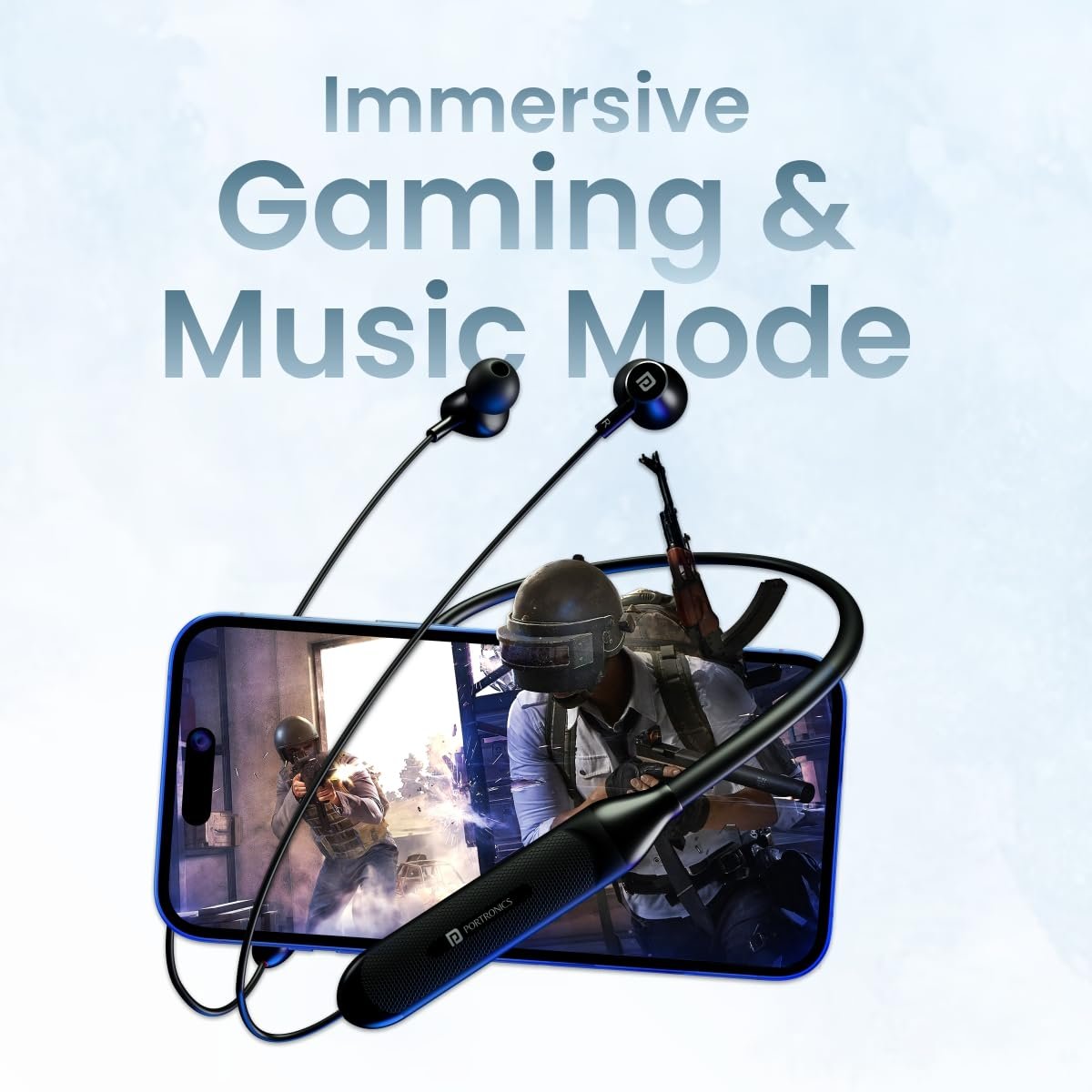 Portronics Z7 with 40Hrs Playback, Gaming Mode, Water Resistant, Fast Charging Bluetooth - Image 8