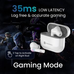 Portronics Harmonics Twins S6 Smart TWS Earbuds,50Hrs Playtime, Auto ENC,ASAP Charge,5.3v Bluetooth