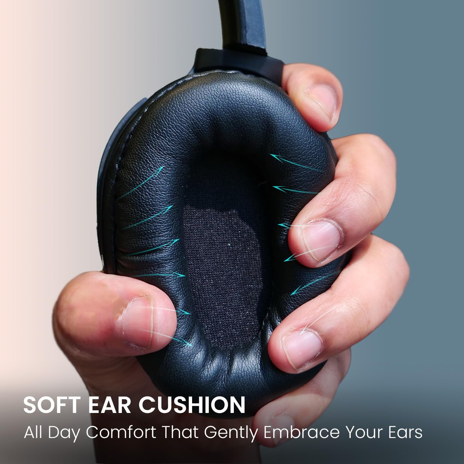 Portronics Muffs M4 Over Ear Bluetooth Headphone,40Hours Playtime,Powerful Bass,InBuilt Mic Bluetooth & Wired - Image 5