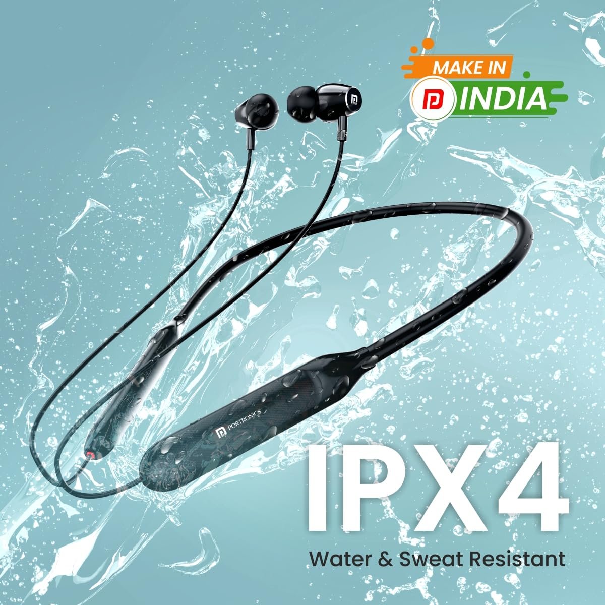 Portronics Z7 with 40Hrs Playback, Gaming Mode, Water Resistant, Fast Charging Bluetooth - Image 4