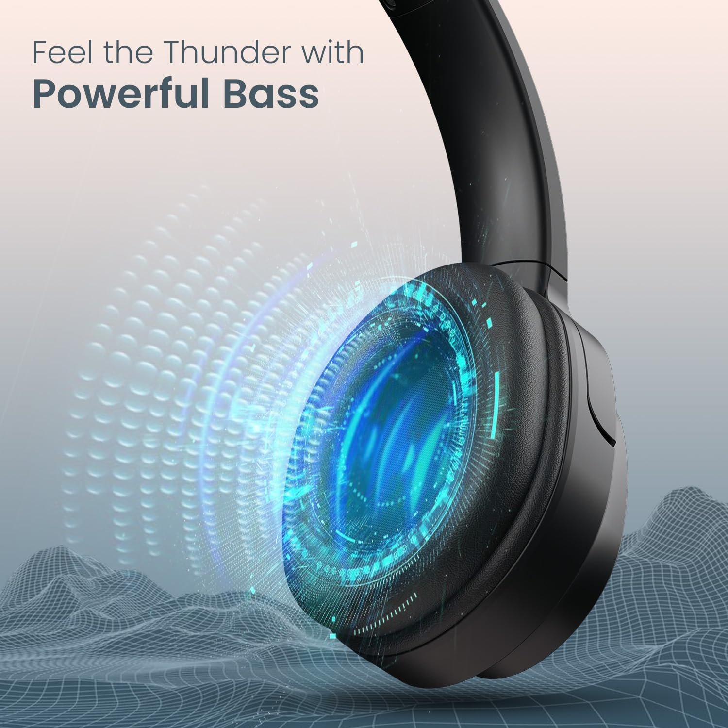 Portronics Muffs M4 Over Ear Bluetooth Headphone,40Hours Playtime,Powerful Bass,InBuilt Mic Bluetooth & Wired - Image 7