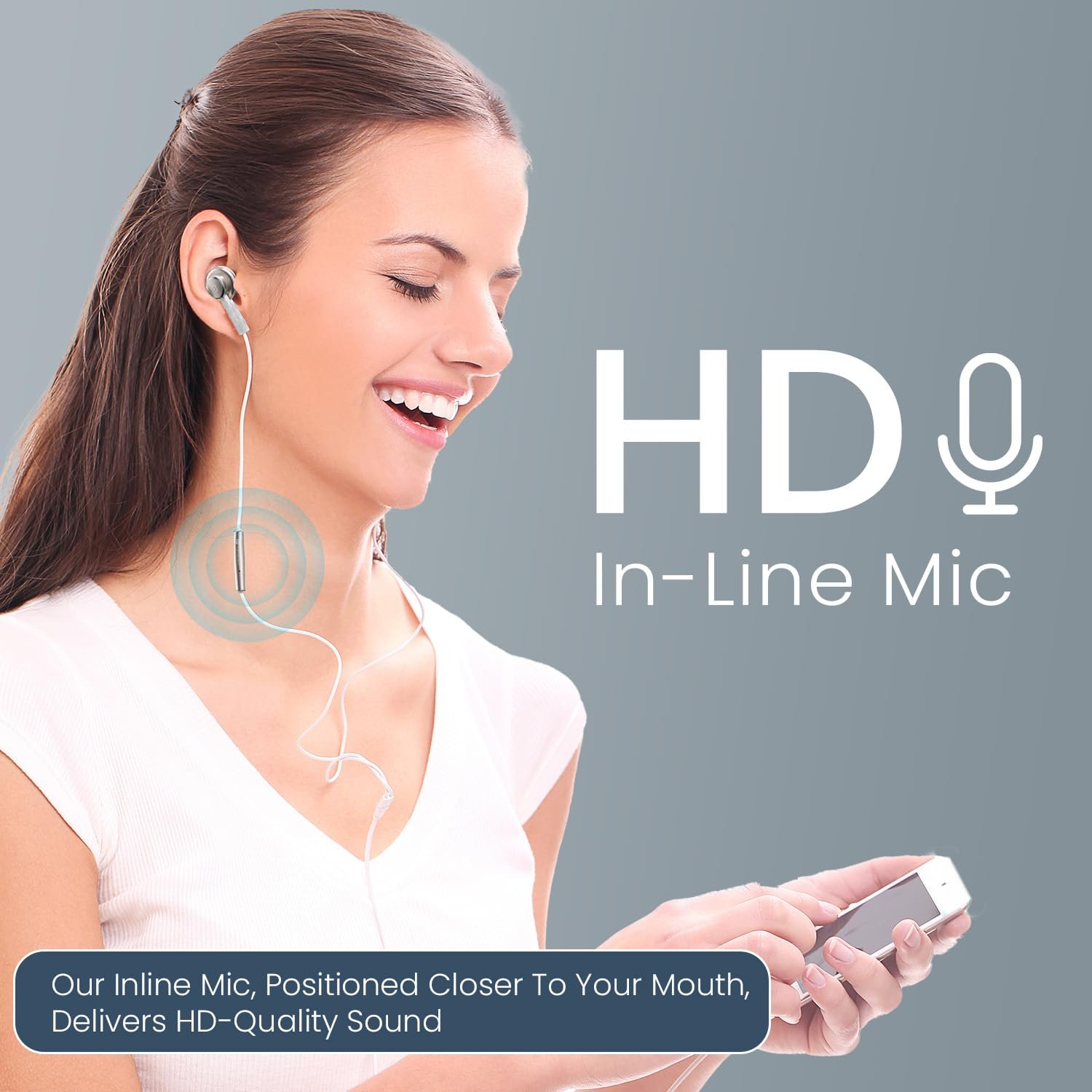 Portronics Conch Sigma A in Ear 3.5mm Wired Earphones,in Line HD Mic,14.2mm Driver Wired - Image 2