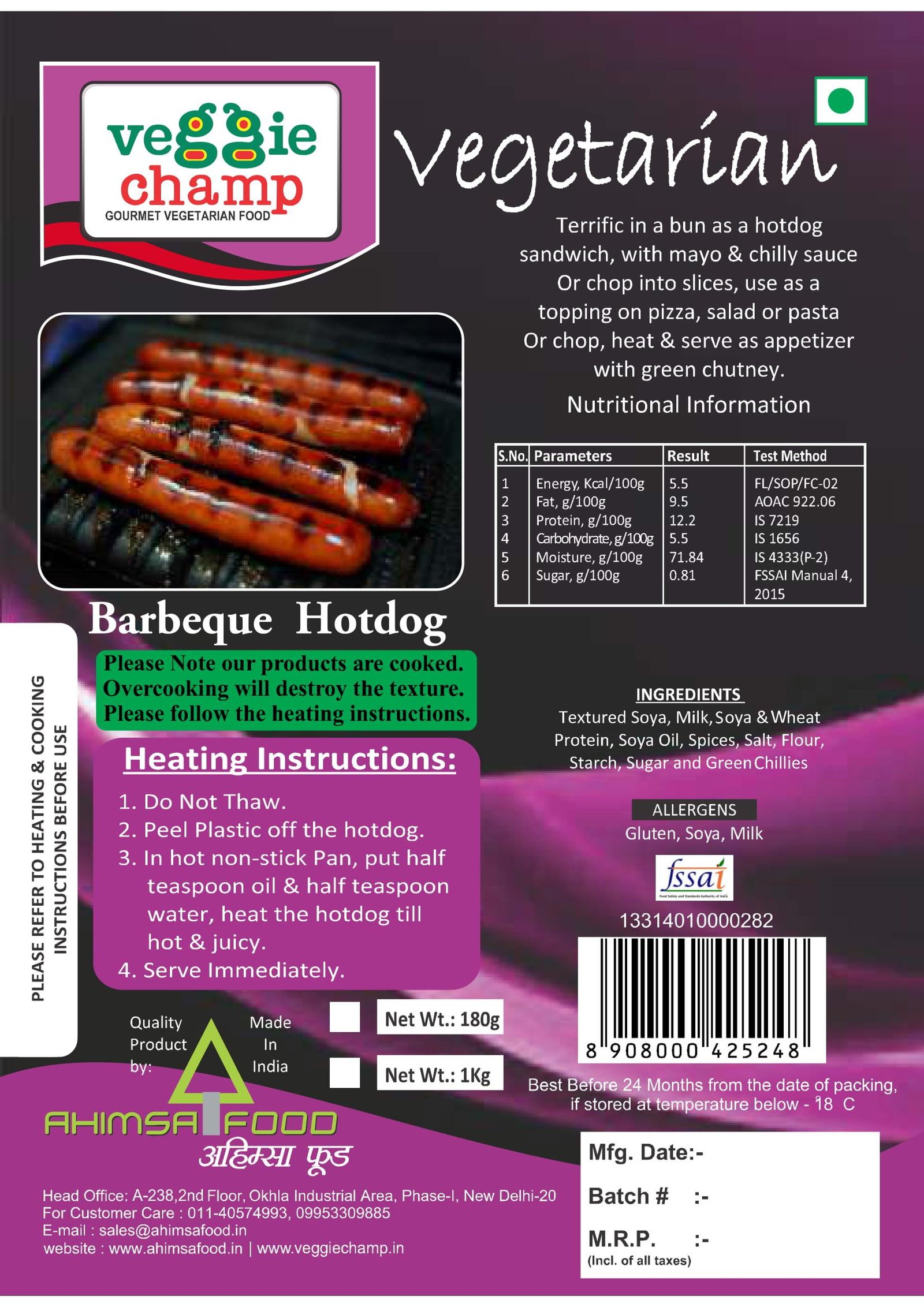 Veg Barbeque Hotdog - Image 3