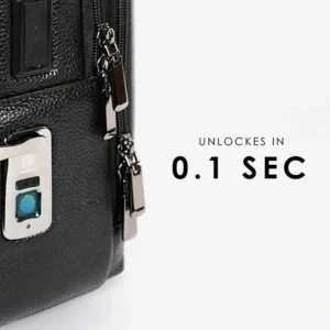 Fingerlock Leather Backpack (Black)