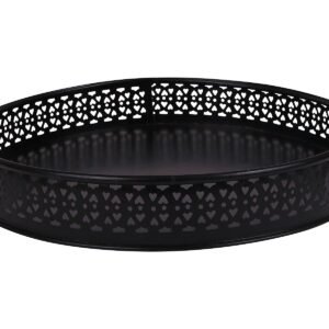 ROUND METAL TRAY IN BLACK COLOUR 25cm