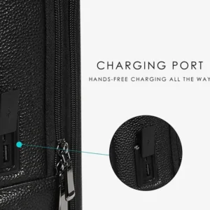 Fingerlock Leather Backpack (Black)