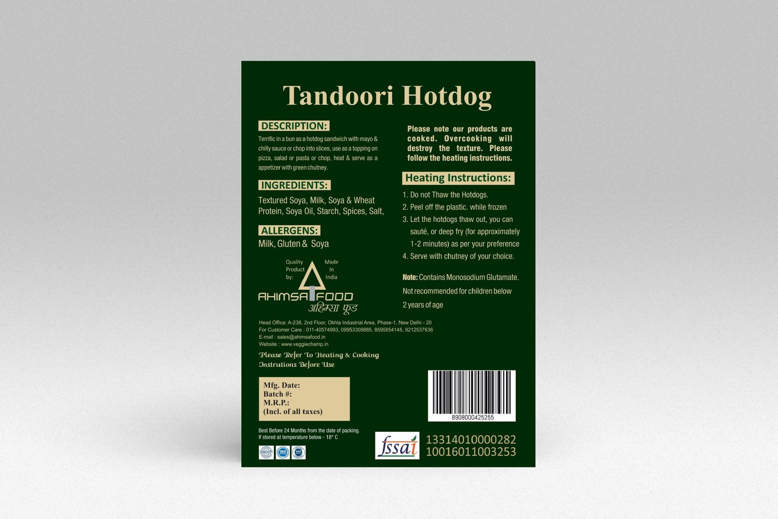 Veg Tandoori Hotdog - Image 2