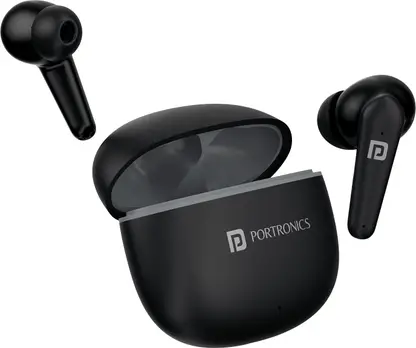 Portronics Harmonics Twins S10 Earbuds With Game/Music/Bass/Mode,30H Playtime,BT5.3V, Smart Bluetooth