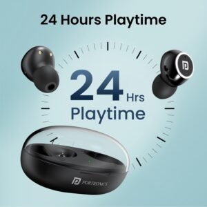 Portronics Harmonics Twins S13 in Ear Earbuds With Mic,24H Playtime