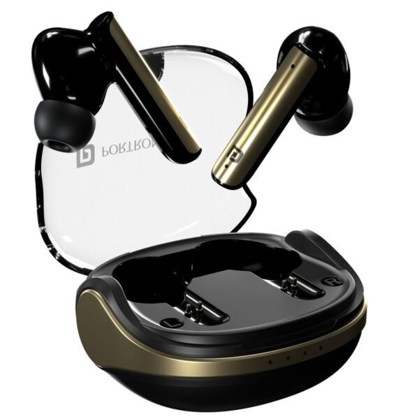 Portronics Harmonics Twins S7 Smart TWS Earbuds, 35Hrs Playtime, Quad Mics, Auto ENC, 5.3v Bluetooth