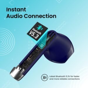 Portronics Harmonics Twins S9 TWS Wireless Earbuds with Upto 30H Playtime, Digital Display Bluetooth Gaming