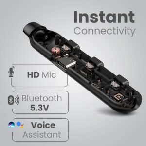 Portronics Harmonics Z8 Neckband with 40H Playtime,Game Mode,Magnetic On/Off,LED Display Bluetooth
