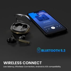 Portronics Harmonics Twins S7 Smart TWS Earbuds, 35Hrs Playtime, Quad Mics, Auto ENC, 5.3v Bluetooth