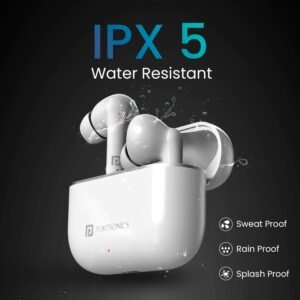 Portronics Harmonics Twins S6 Smart TWS Earbuds,50Hrs Playtime, Auto ENC,ASAP Charge,5.3v Bluetooth