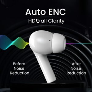 Portronics Harmonics Twins S6 Smart TWS Earbuds,50Hrs Playtime, Auto ENC,ASAP Charge,5.3v Bluetooth
