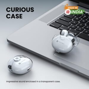 Portronics Harmonics Twins S4 Smart TWS Earbuds with Hall Switch Feature, 16Hrs Playtime, Type C Charging