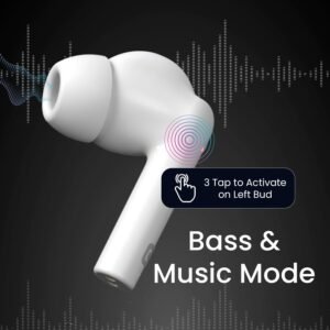 Portronics Harmonics Twins S6 Smart TWS Earbuds,50Hrs Playtime, Auto ENC,ASAP Charge,5.3v Bluetooth