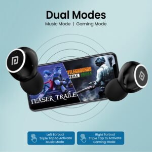 Portronics Harmonics Twins S13 in Ear Earbuds With Mic,24H Playtime
