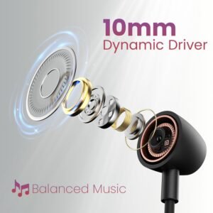Portronics Harmonics Z9 Bluetooth Neckband With Mic,40Hrs Playtime,Metal Finish,BT 5.3V Bluetooth