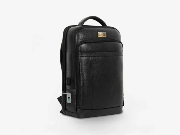 Fingerlock Leather Backpack (Black)